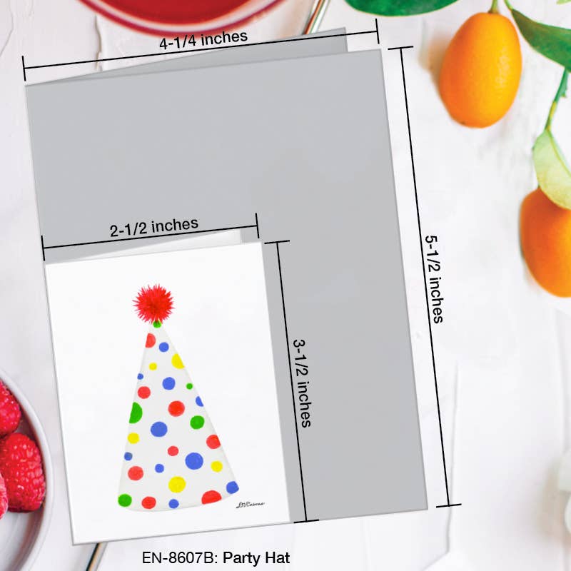 Party Hat, Greeting Card (8607B): EN Card