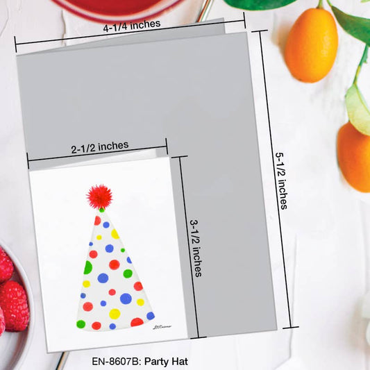 Party Hat, Greeting Card (8607B): EN Card