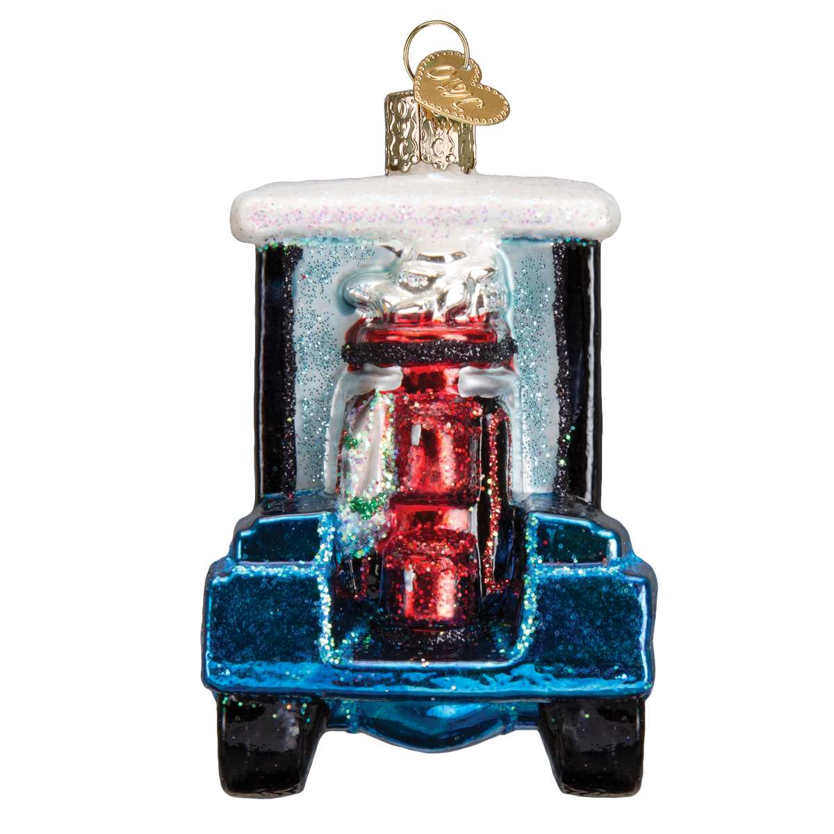 Golf Cart Santa Ornament
