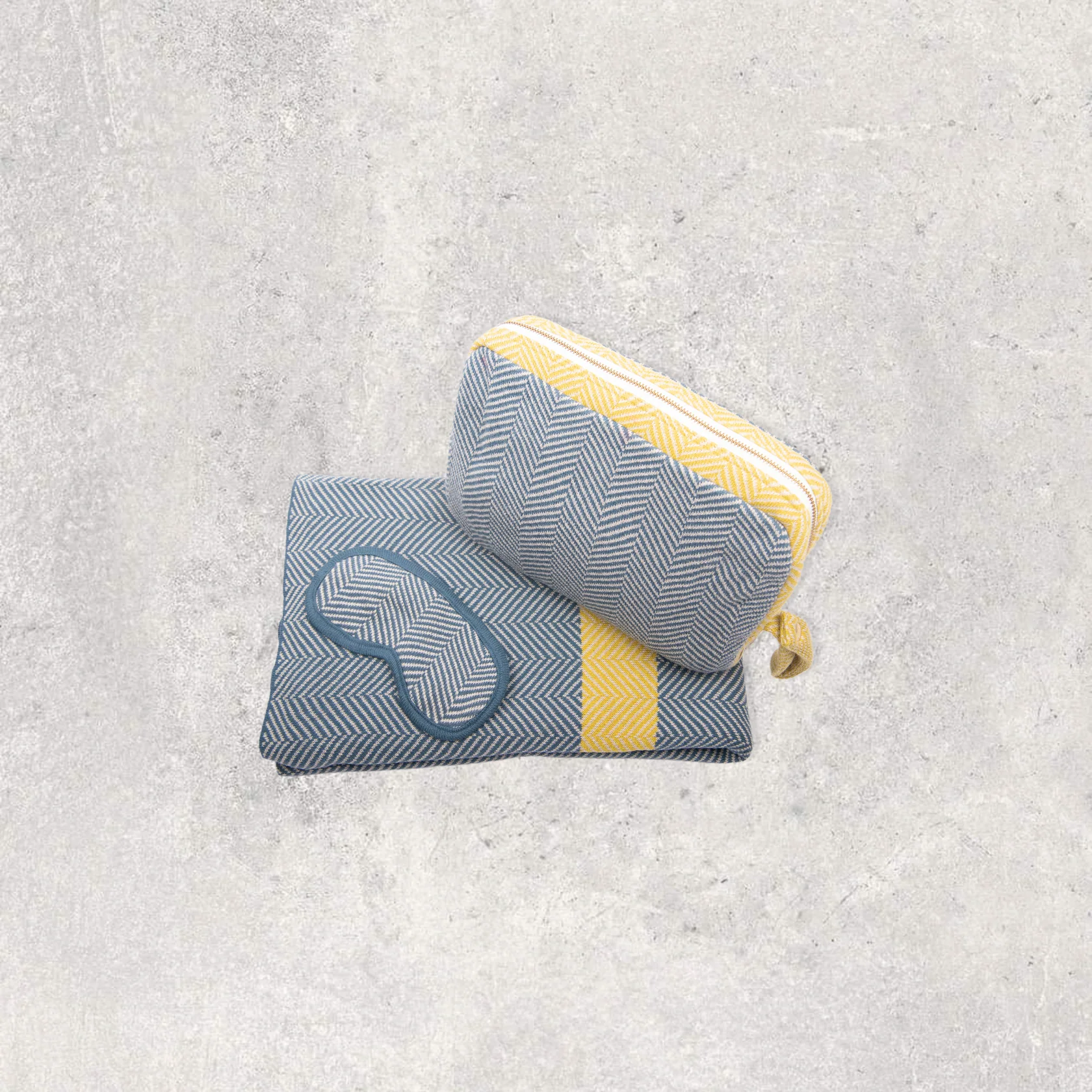 Travel Set - Reversible Solid Navy/Vanilla - Thumbnail 3