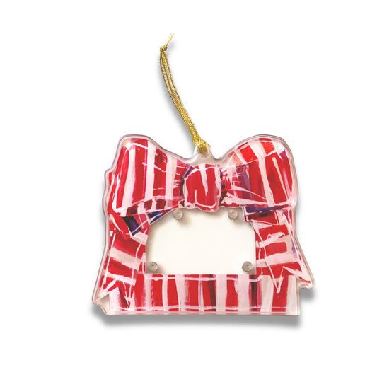 Acrylic Bow Frame Ornament
