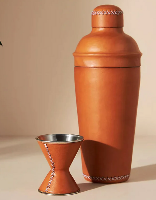 Coctelera Martini Shaker with Jigger - Tan