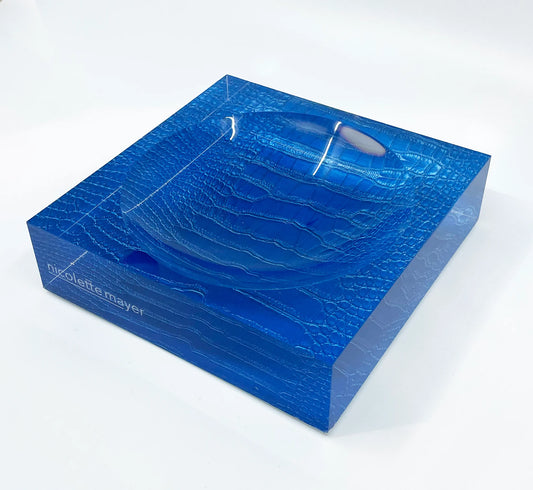 Crocodile Blue Acrylic Candy Dish