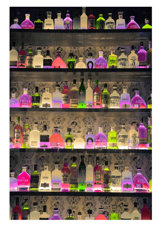 Glow Worms, 40" x 60" plexi artwork, Remix Uno