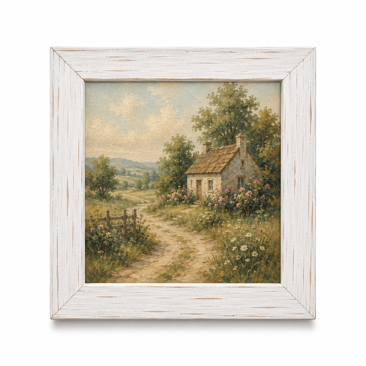 4 x 4" Square MDF Mini Picture Frame: White / 4x4" (10x10cm) — with a mat