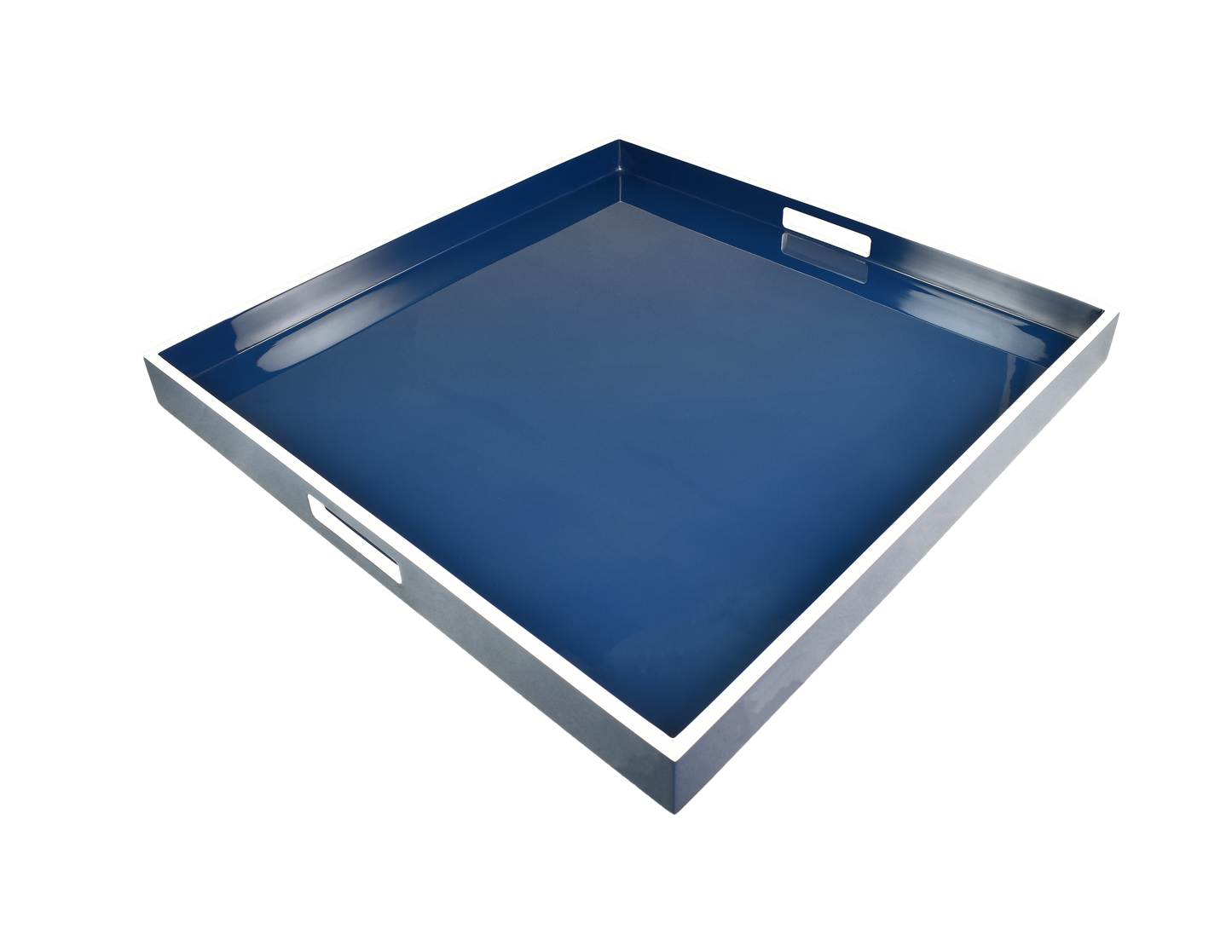 Navy Blue with White - Large Serving Tray - L-35NBWT
