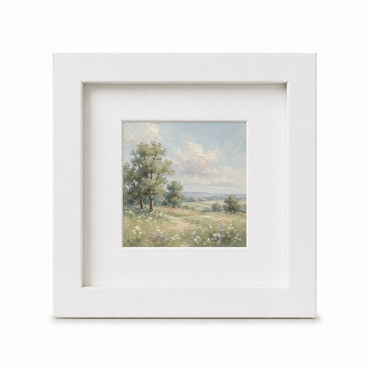 4 x 4" Square MDF Mini Picture Frame: Black / 4x4" (10x10cm) — with a mat