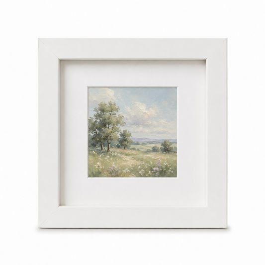 4 x 4" Square MDF Mini Picture Frame: White / 4x4" (10x10cm) — with a mat