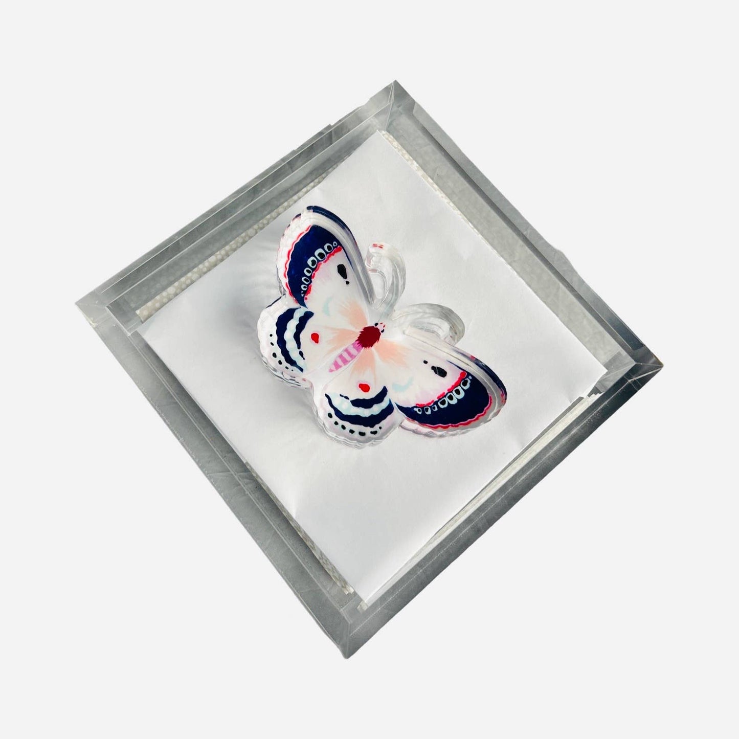 Acrylic Napkin Weight, Pink Butterfly