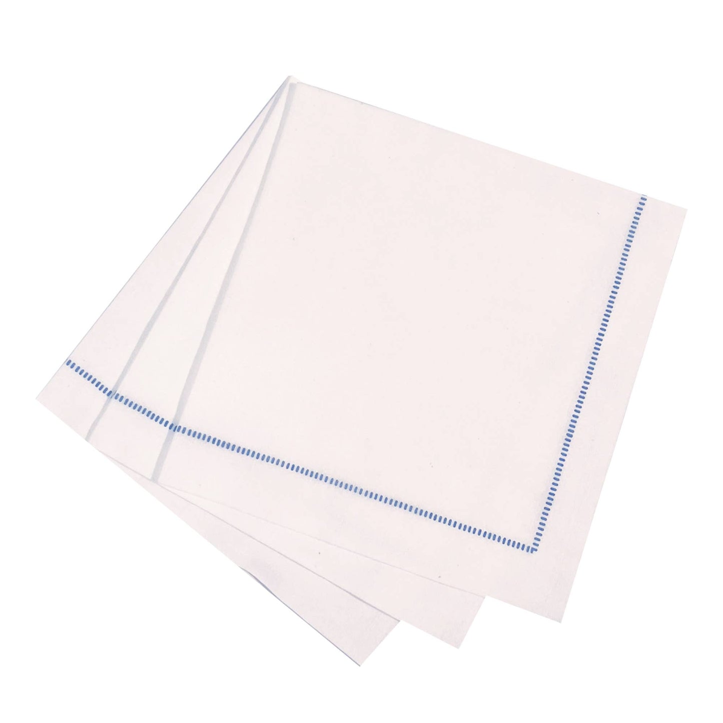 25ct Hemstitch Napkins | Dinner, Cocktail & Guest Size: Silver Grey / Guest Towel (33x40cm)