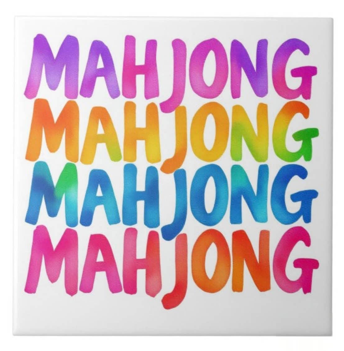 Mahjong Glass Coaster Set  