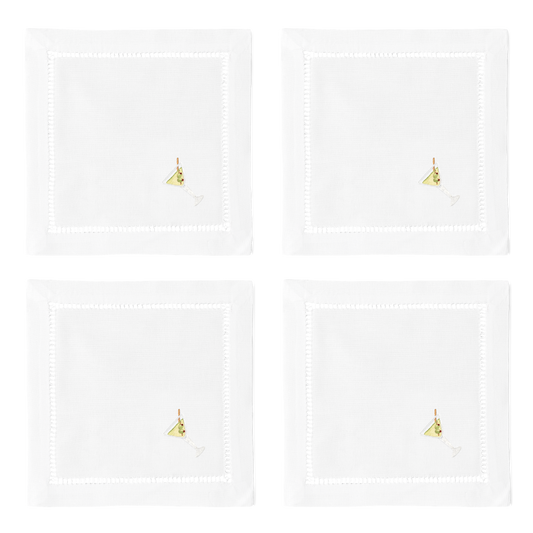 Dirty Martini Cocktail Napkins | Set of 4