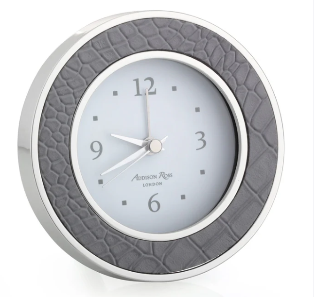 Chocolate Croc & Silver Alarm Clock
