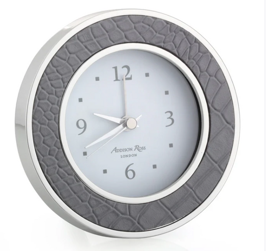Chocolate Croc & Silver Alarm Clock