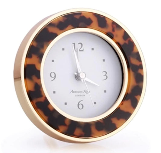Faux Tortoise Gold Alarm Clock