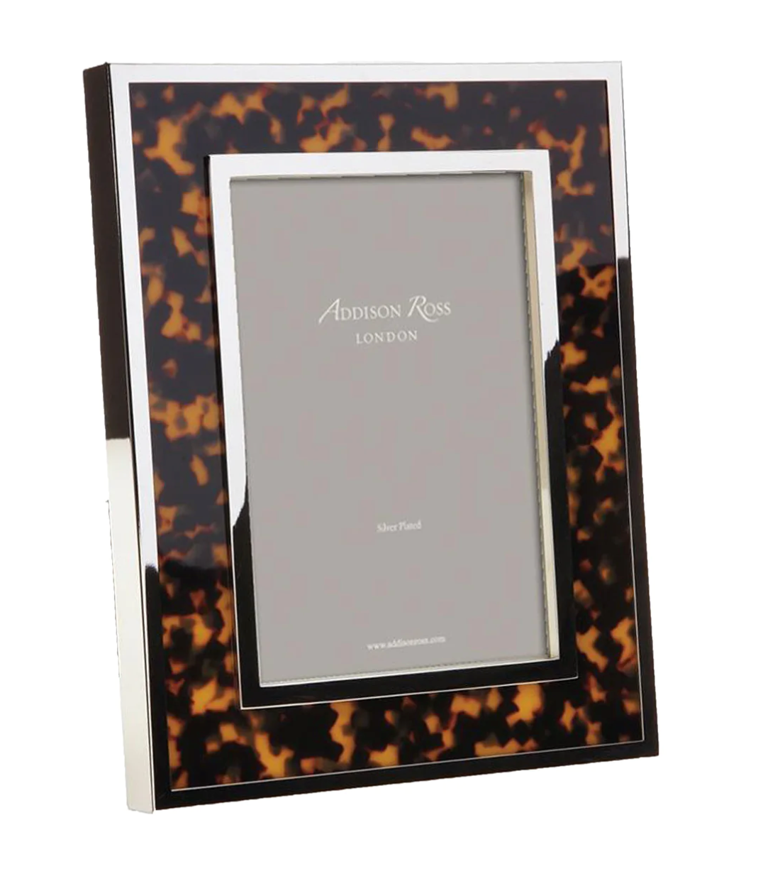 Double Border Silver and Tortoise Frame