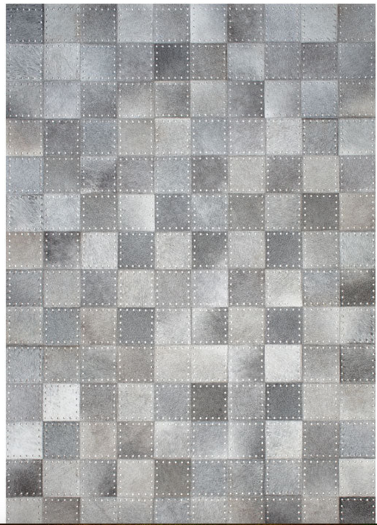Stelle Design Cowhide Rug - 5x8 Color: Fusion Grey