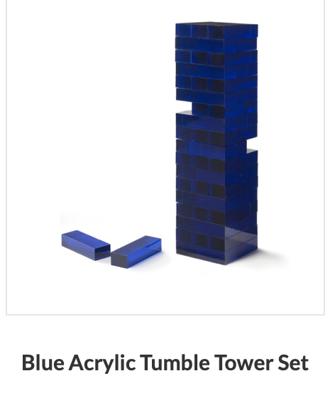 Blue Acrylic Tumble Tower