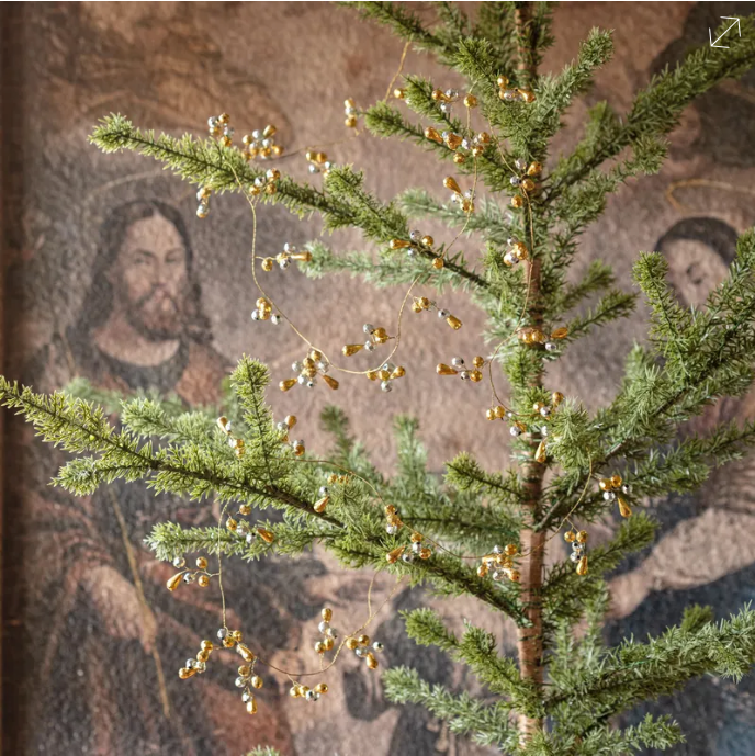 Silver and Gold Beaded Garland