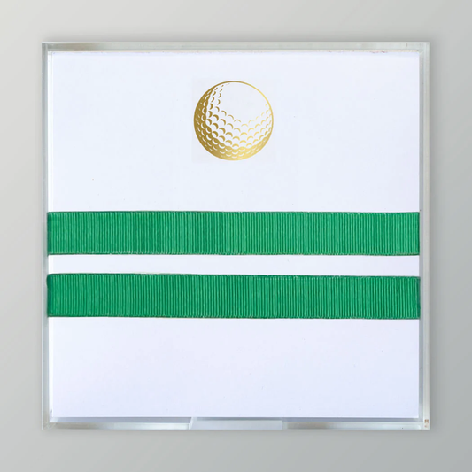 Golf Gold Foil Paddie Notepad