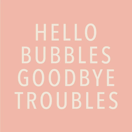 Hello Bubbles Cocktail Napkins, 20ct