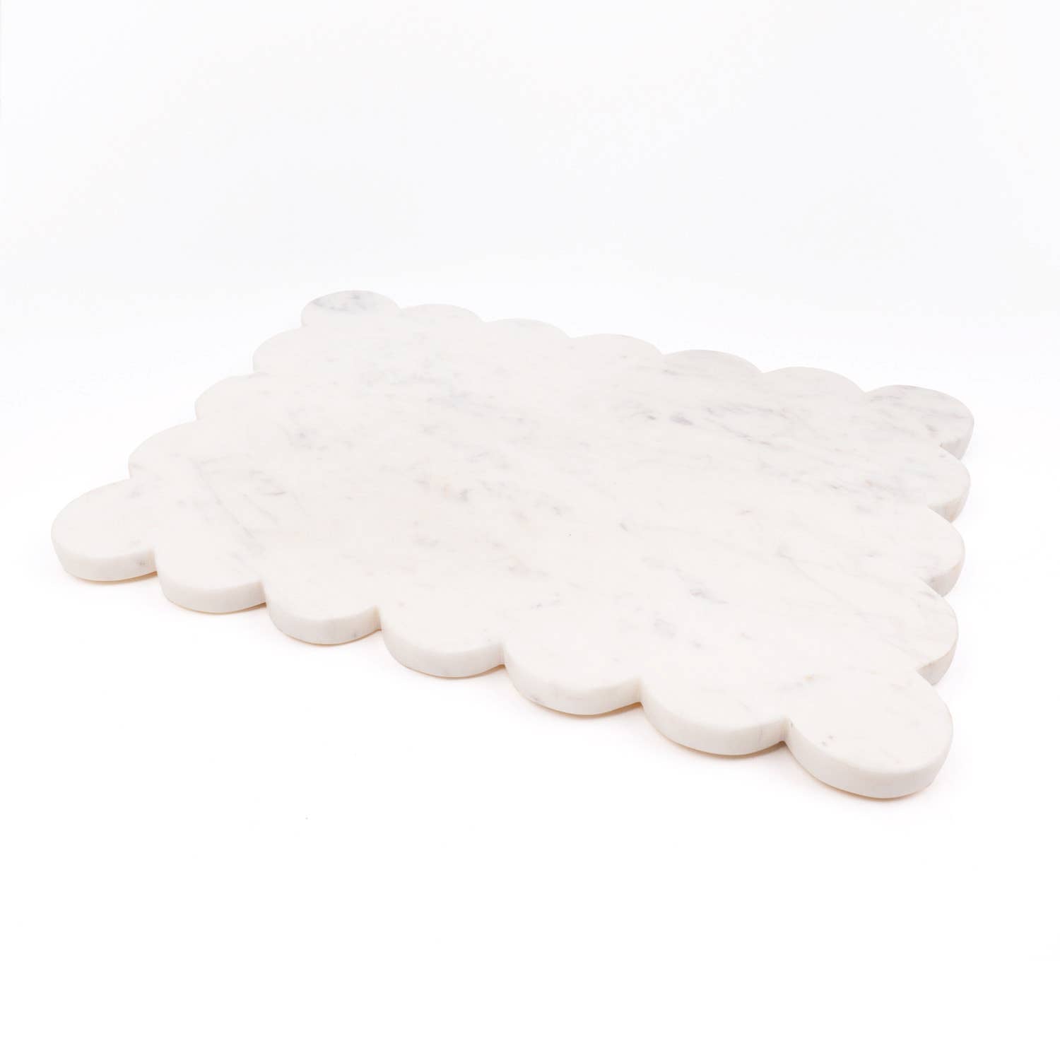 White Marble Scalloped Serving Board - Thumbnail 2