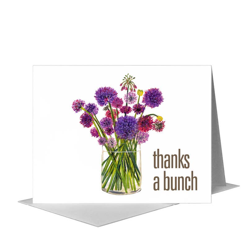 Alliums in Vase Card