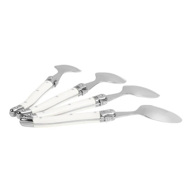 French Home Laguiole Coffee Spoons, Set of 4, Faux Ivory