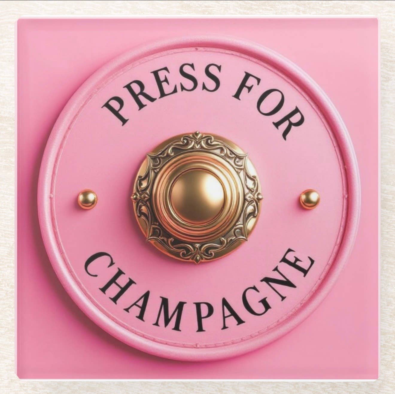 Press For Champagne Love Coaster - Set of 4