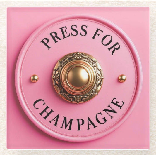 Press For Champagne Love Coaster - Set of 4