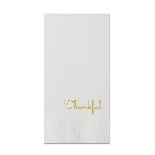Thankful Thanksgiving Paper Guest Towels
