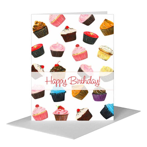 Cupcake Filled, Greeting Card (#7936BA): EN Card