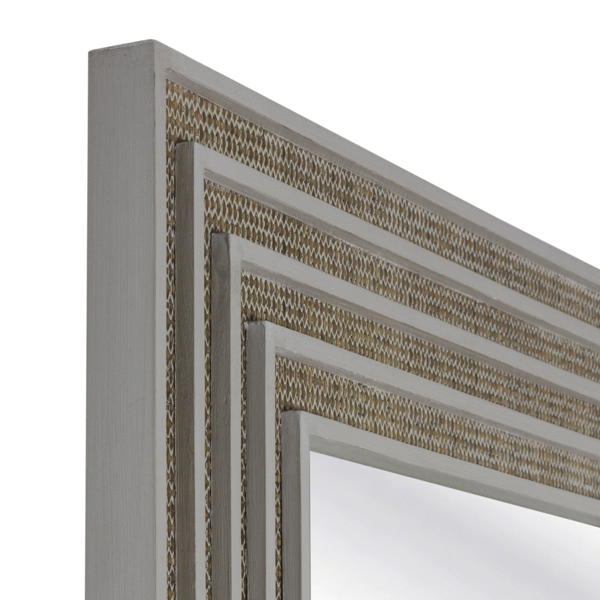 Rattan Inset Rectangular Mirror