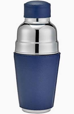 Cocktail Shaker Blue Traditional Leather