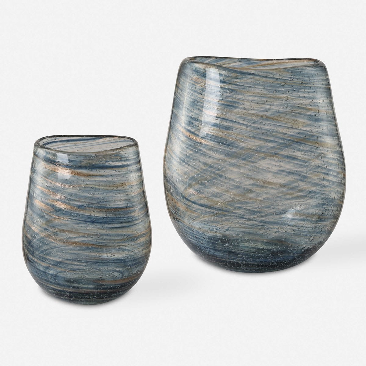 Aurora Swirl Vases S/2