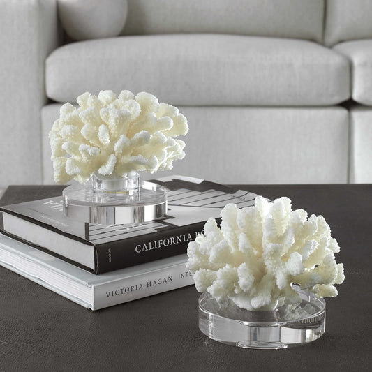 Hard Coral Sculpture, (Set of2)
