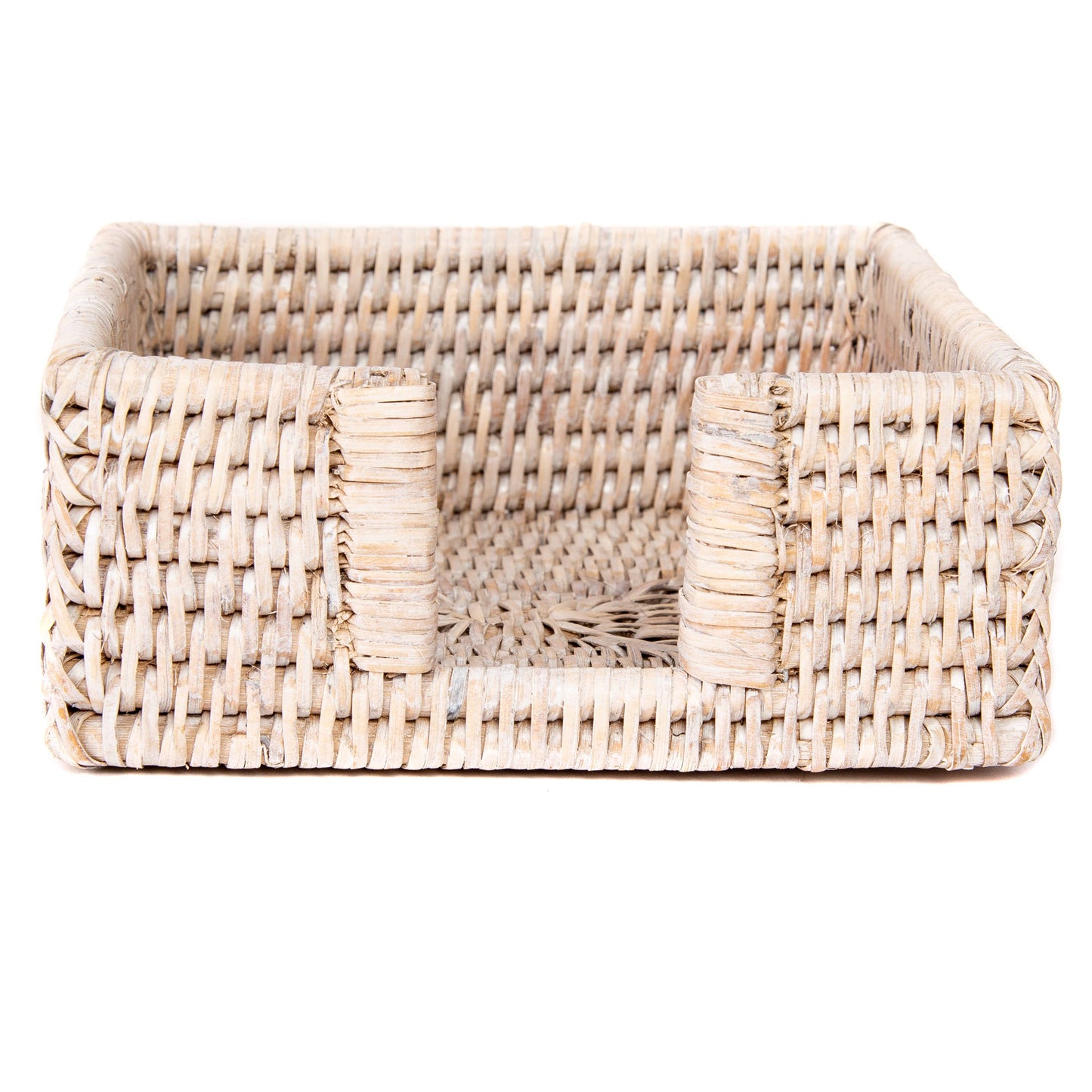 Artifacts Rattan™ Cocktail Napkin Holder with Cutout: Honey Brown