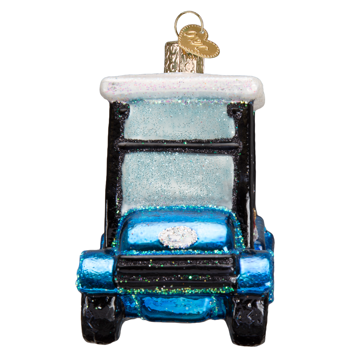 Golf Cart Santa Ornament