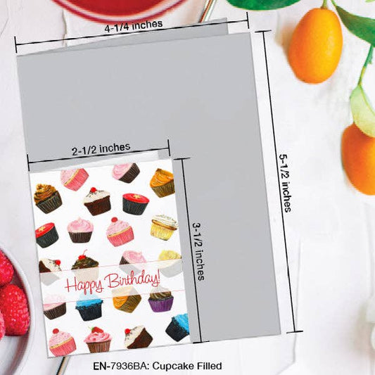 Cupcake Filled, Greeting Card (#7936BA): EN Card