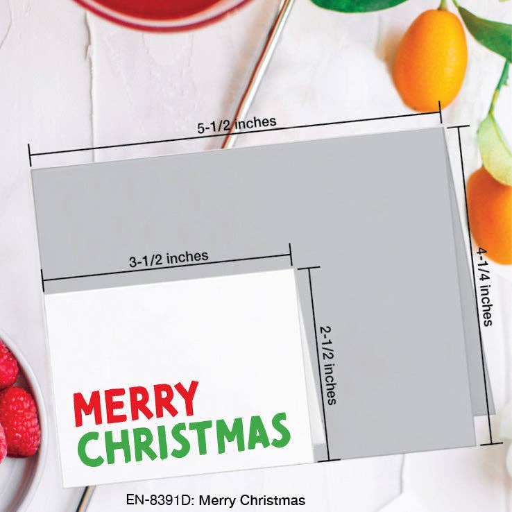 Merry Christmas, Greeting Card (#8391D)