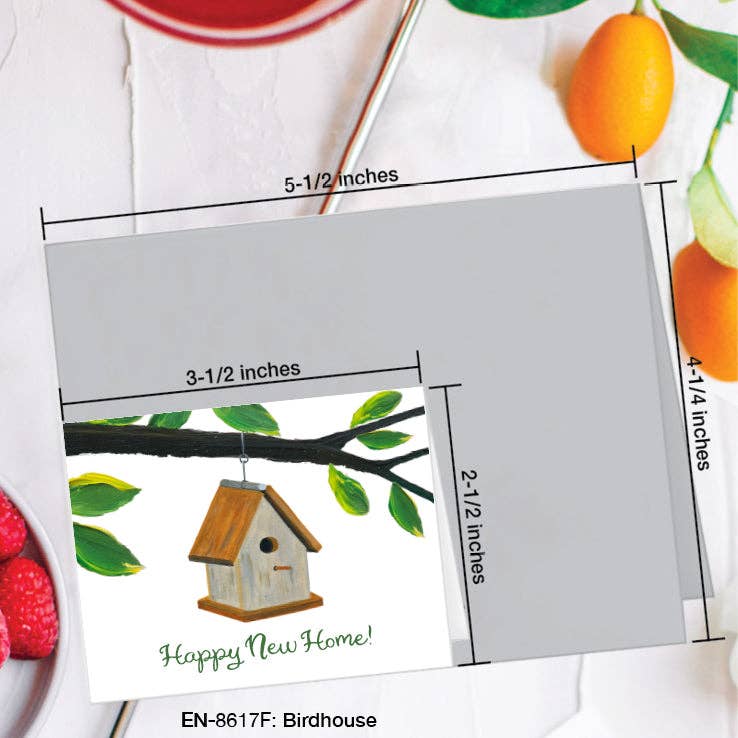 Birdhouse, Greeting Card (#8617F): EN Card