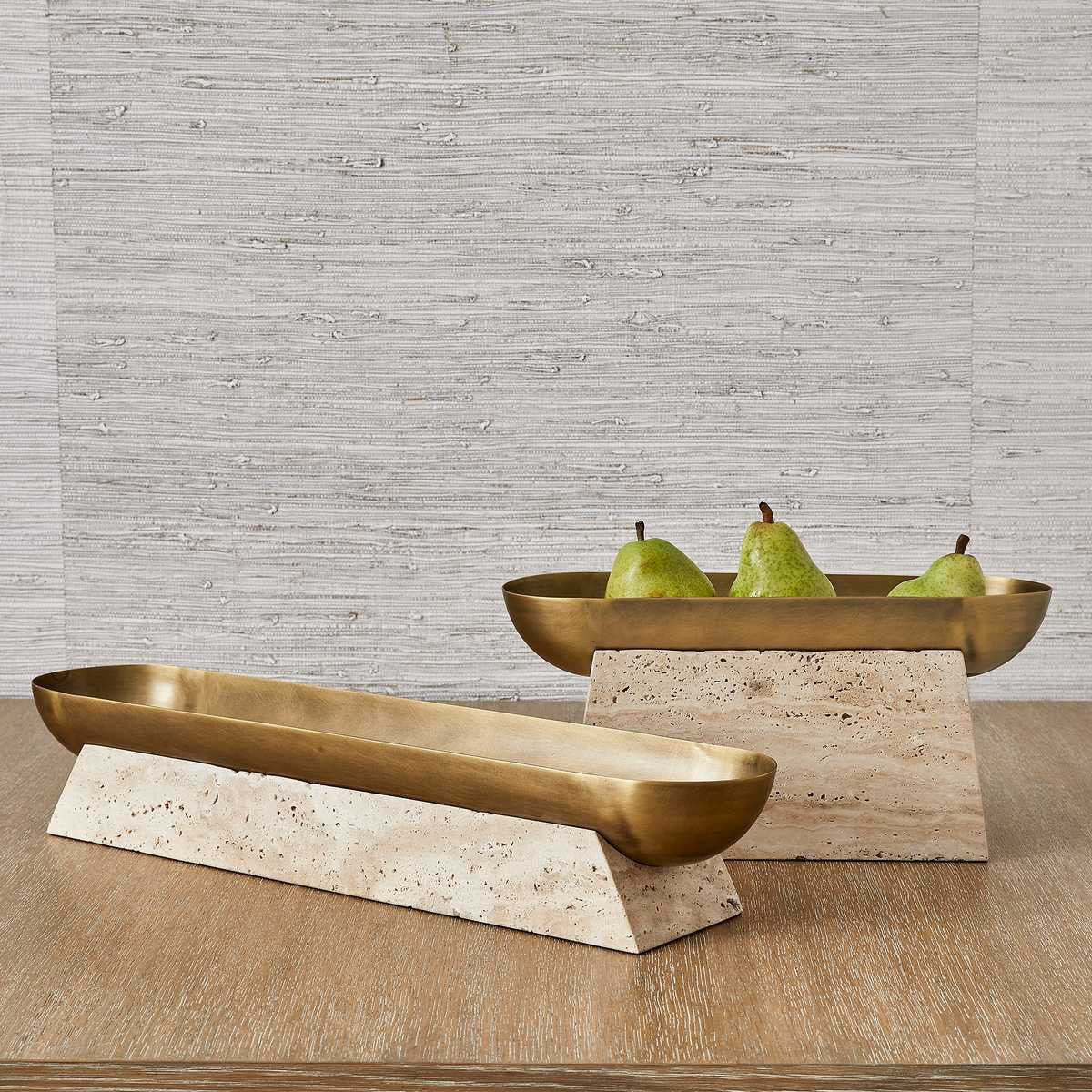 Raised Travertine Bowl