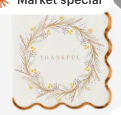 Thankfull Wreath Napkin