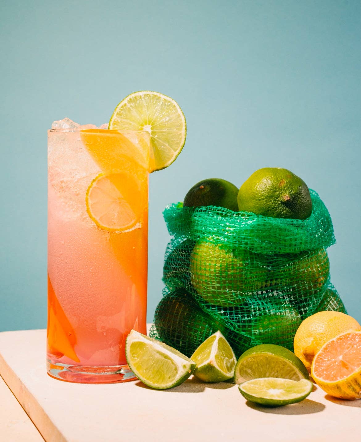 High Ball Glasses: Pistachio (Green + White)