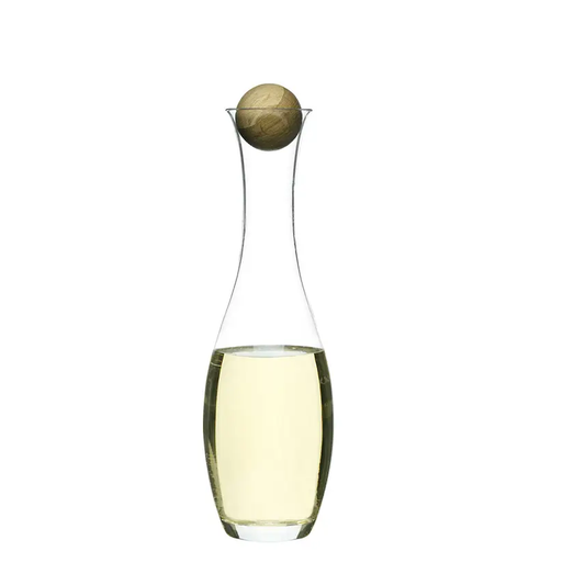 White Wine & Water Carafe with Oak Stopper