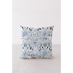 Foo Dogs in Light Blue Pillow
