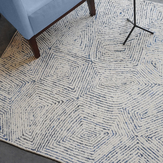 Maze Blue 8 ft x 10 ft