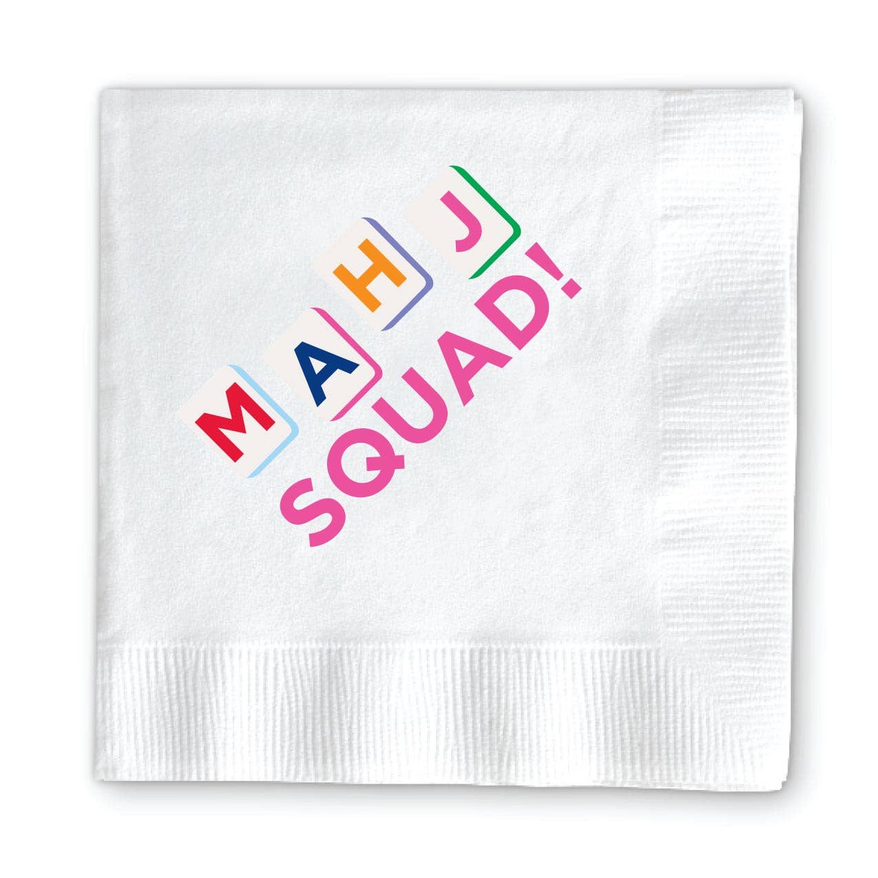 MAHJONG COCKTAIL NAPKINS: MAH-GIRLS