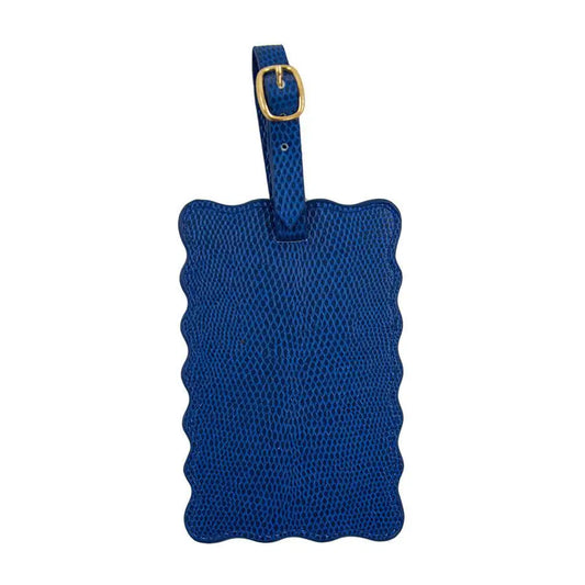 Lizard Scallop Luggage Tag Navy