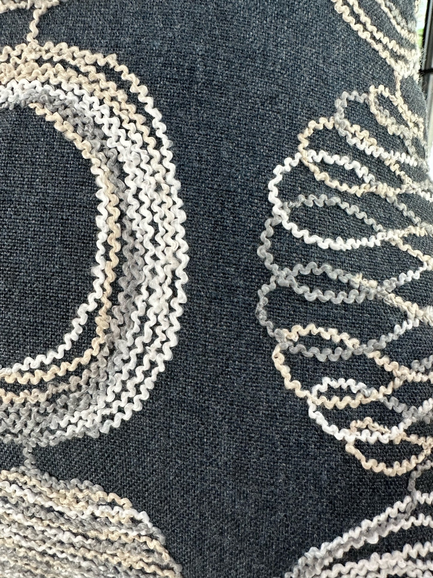 Trajectory Denim Pillow, 20" x 20"